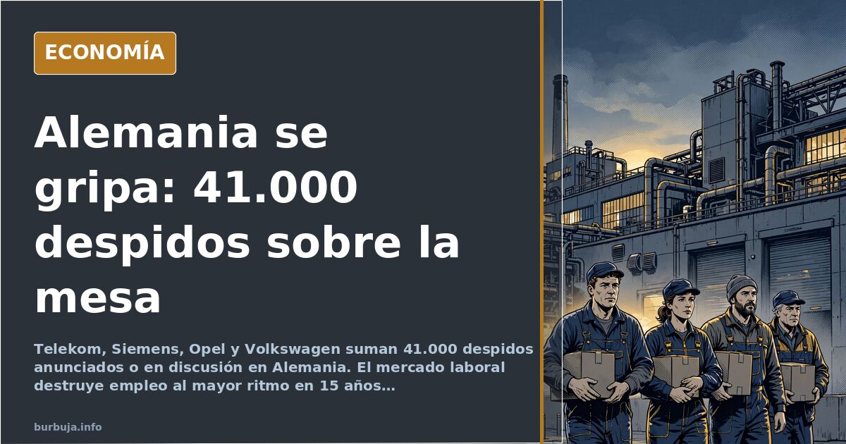 Alemania destruye empleo al mayor ritmo en 15 años