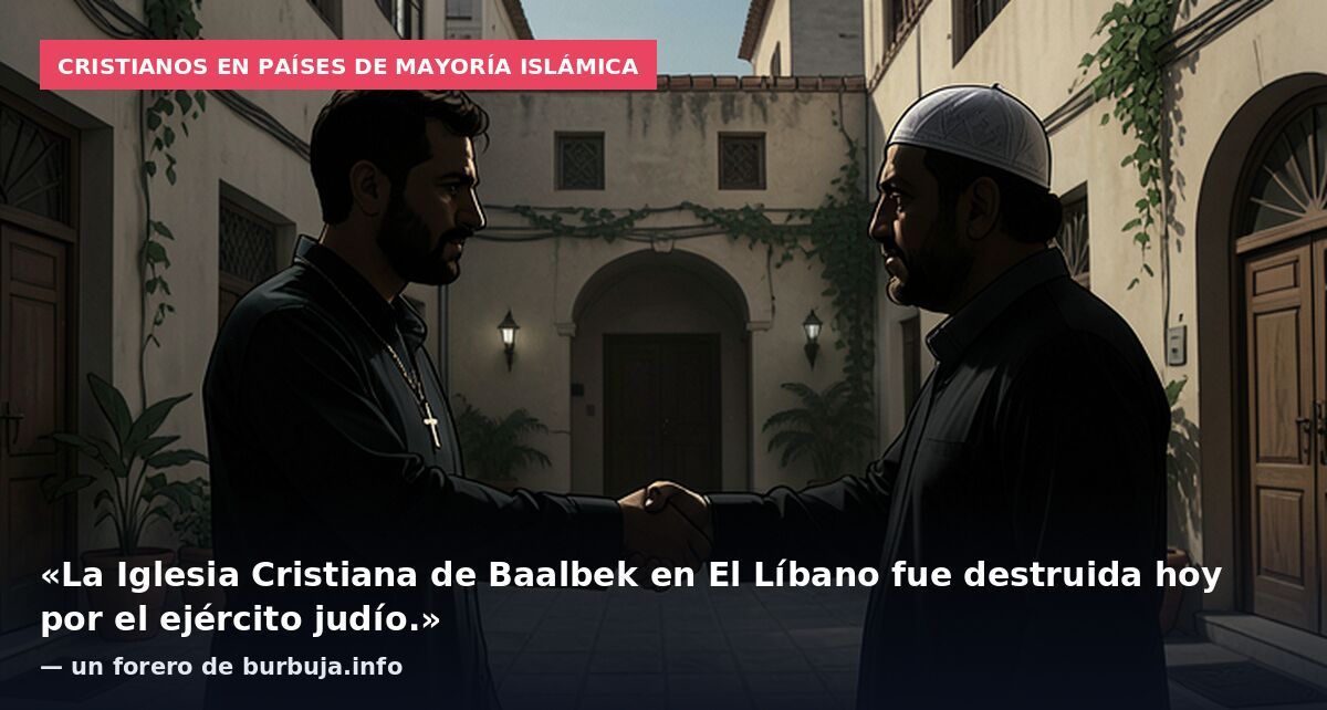 Cristianos en países de mayoría islámica: «La Iglesia Cristiana de Baalbek en El Líbano fue destruida hoy por el ejército judío.» — un forero de burbuja.info