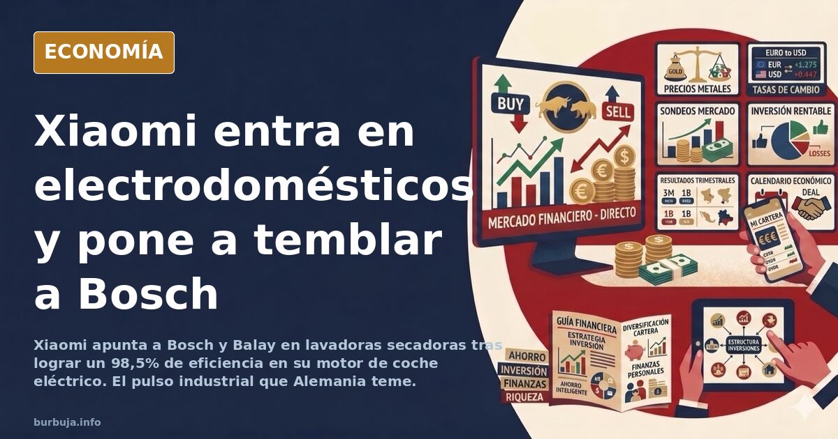 Xiaomi aprieta a Bosch y Balay: la lavadora como campo de batalla