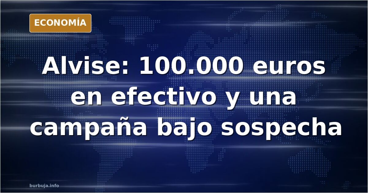 Ilustración editorial de un sobre con billetes de euro y una urna electoral, símbolo del escándalo de financiación de Alvise