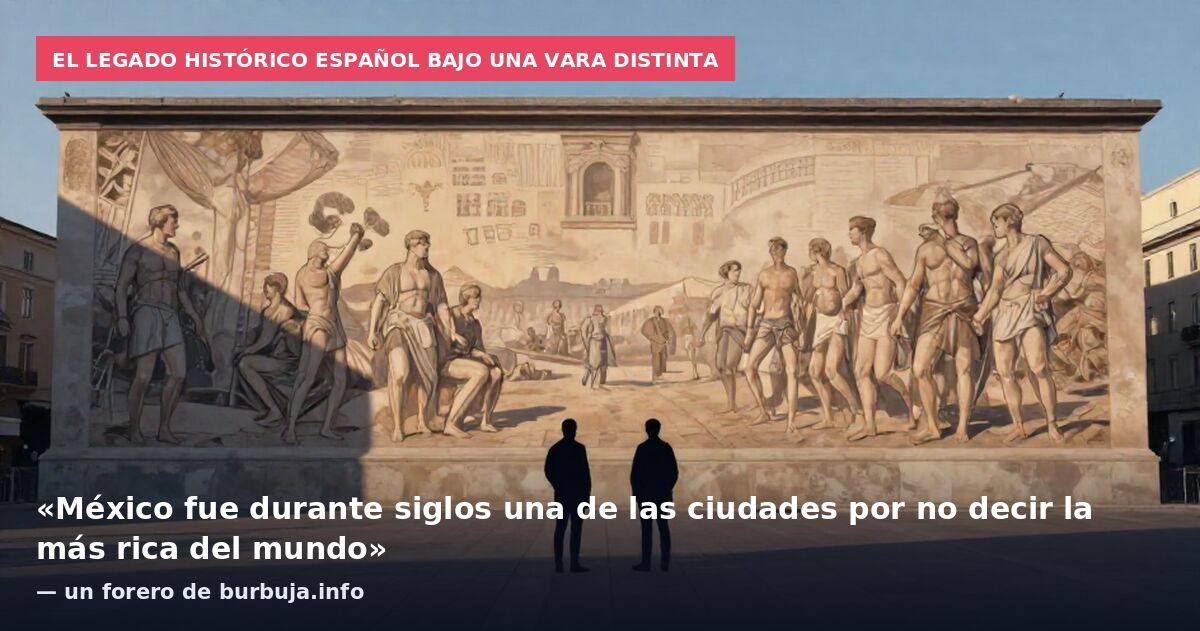 El legado histórico español bajo una vara distinta: «México fue durante siglos una de las ciudades por no decir la más rica del mundo» — un forero de burbuja.info