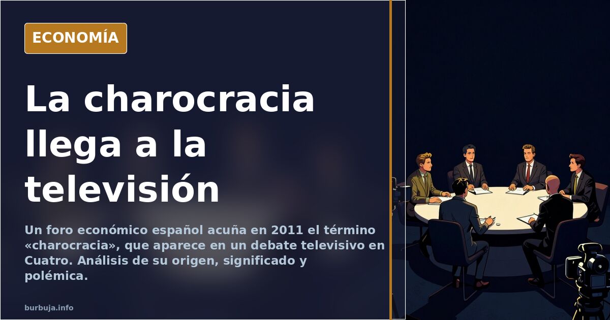 Un foro español acuña «charocracia», que llega a un debate televisivo
