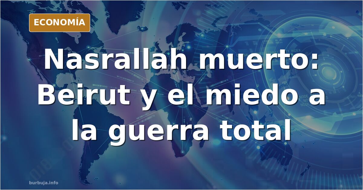 Vista de Beirut con humo tras el bombardeo israelí que alcanzó al líder de Hezbolá, Hassan Nasrallah