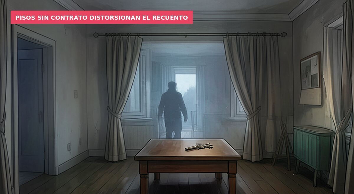 Pisos sin contrato distorsionan el recuento