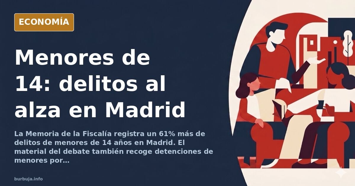 Ilustración editorial de una figura infantil con un martillo judicial roto, símbolo de la falta de responsabilidad penal de l