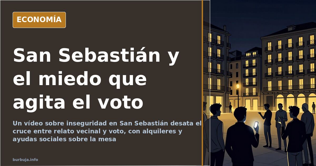 Calle de San Sebastián, ciudad a la que se refiere el relato sobre inseguridad ciudadana difundido en redes