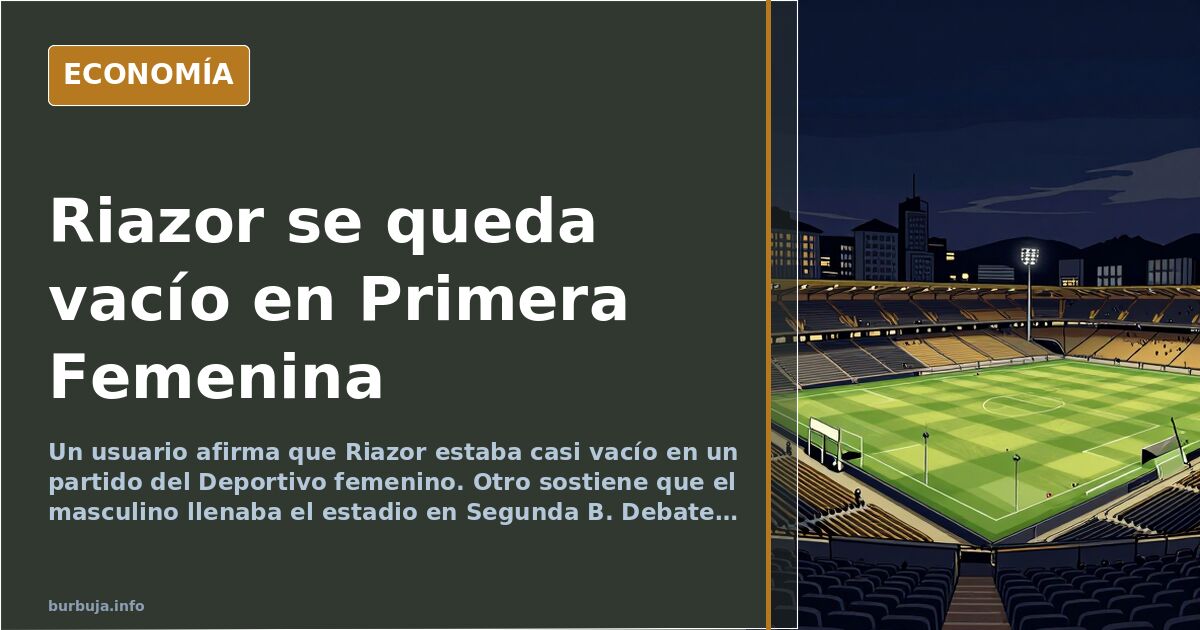 Estadio de Riazor con graderíos casi vacíos durante un partido de fútbol femenino de Primera División