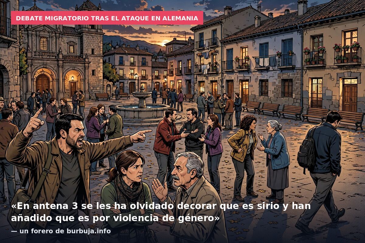 Debate migratorio tras el ataque en Alemania: «En antena 3 se les ha olvidado decorar que es sirio y han añadido que es por violencia de género» — un forero de burbuja.info