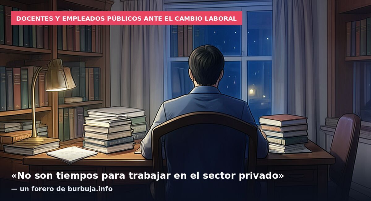 Docentes y empleados públicos ante el cambio laboral: «No son tiempos para trabajar en el sector privado» — un forero de burbuja.info