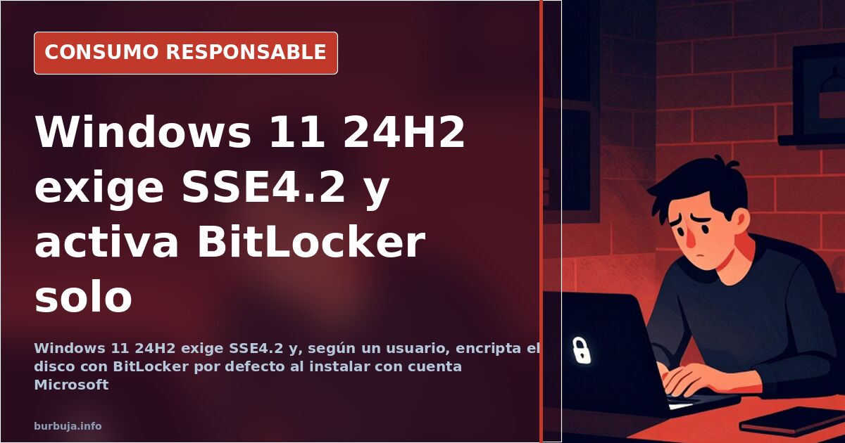 Windows 11 24H2: SSE4.2 Required, BitLocker Default