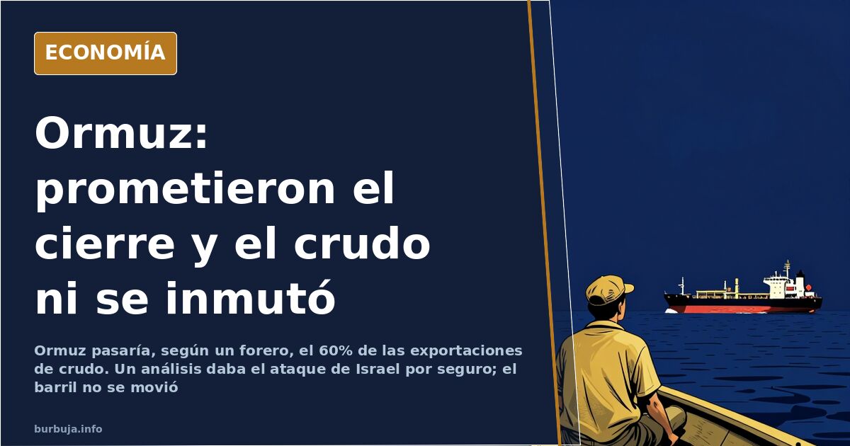 Cierre de Ormuz: el barril que nunca llegó a los 200 dólares
