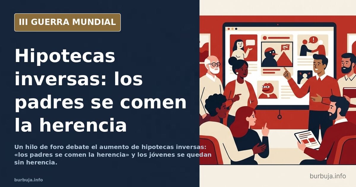 Debate por las hipotecas inversas: «los padres se comen la herencia»