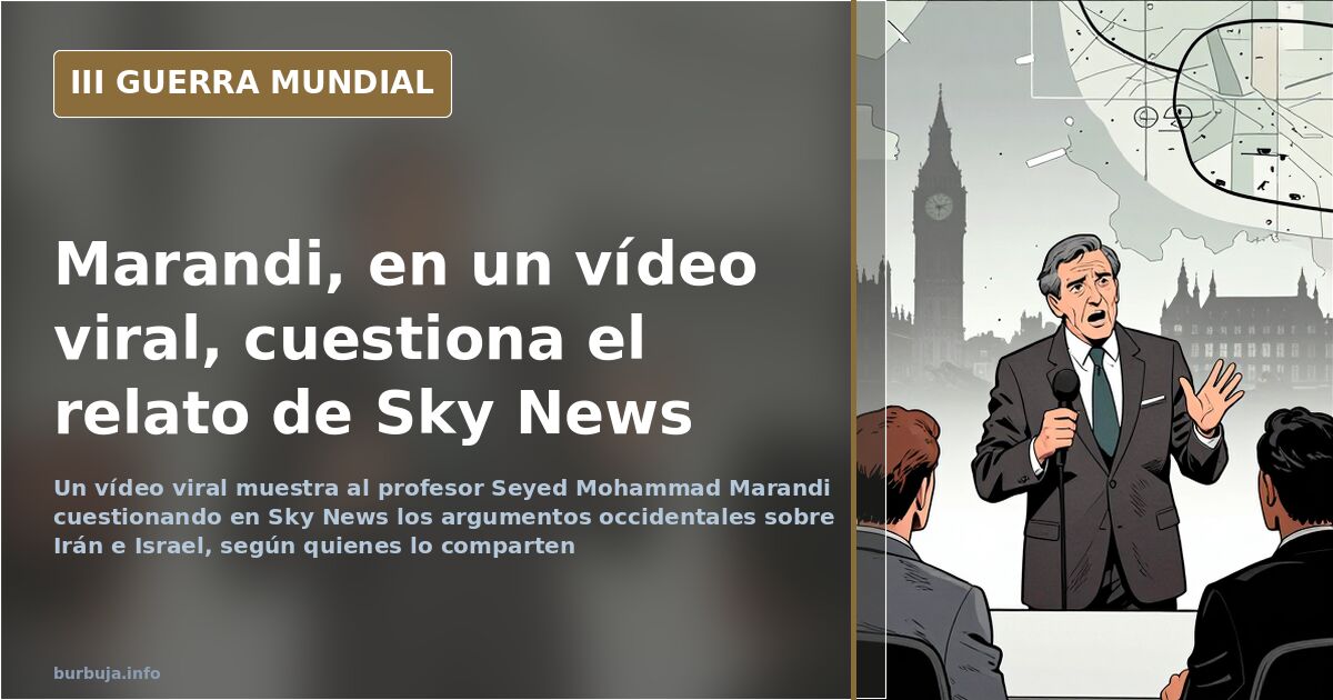 El profesor Marandi, en un vídeo viral, cuestiona el relato de Sky News sobre Irán