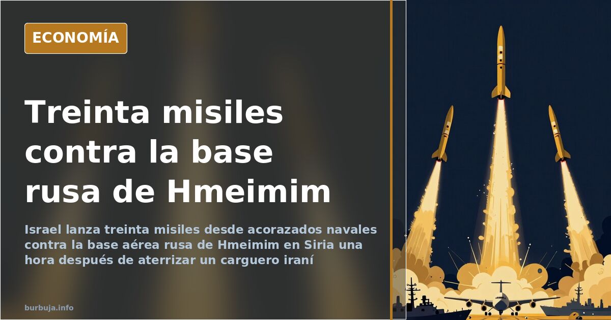 30 misiles israelíes contra la base rusa de Hmeimim en Siria