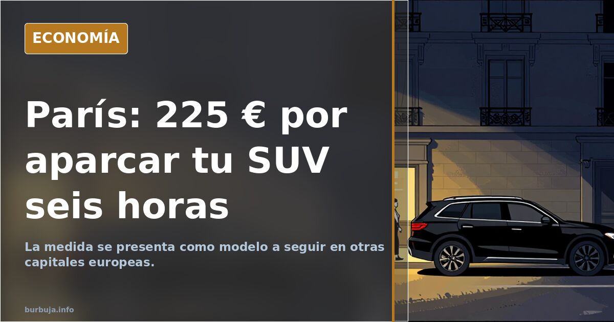 París estudia cobrar 225 euros por aparcar un SUV seis horas