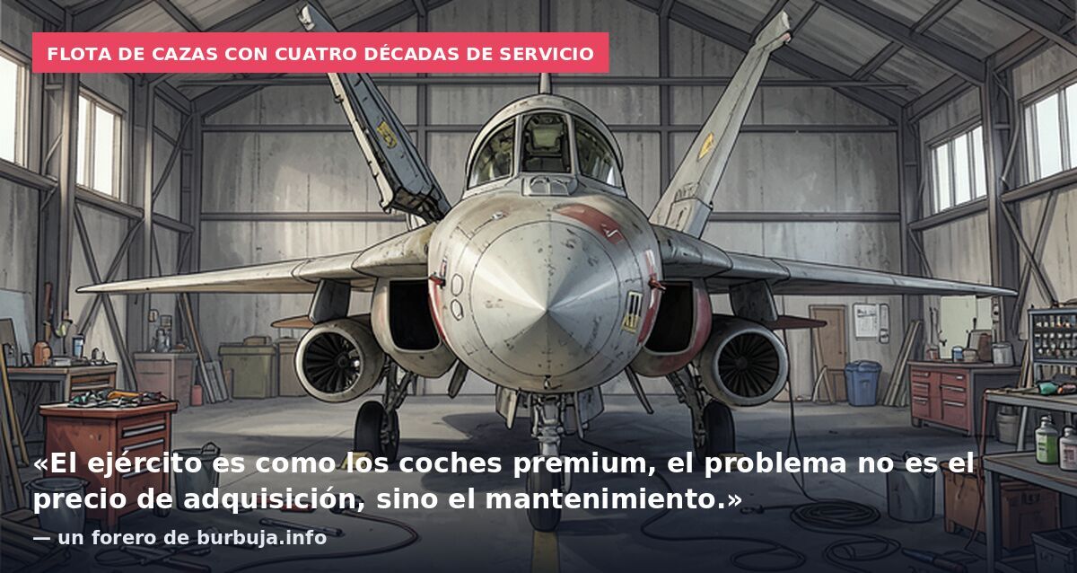 Flota de cazas con cuatro décadas de servicio: «El ejército es como los coches premium, el problema no es el precio de adquisición, sino el mantenimiento.» — un forero de burbuja.info