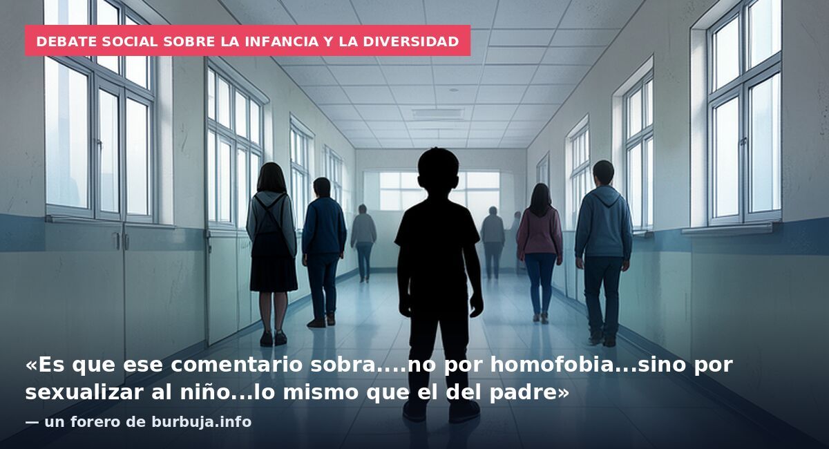Debate social sobre la infancia y la diversidad: «Es que ese comentario sobra....no por homofobia...sino por sexualizar al niño...lo mismo que el del padre» — un forero de burbuja.info