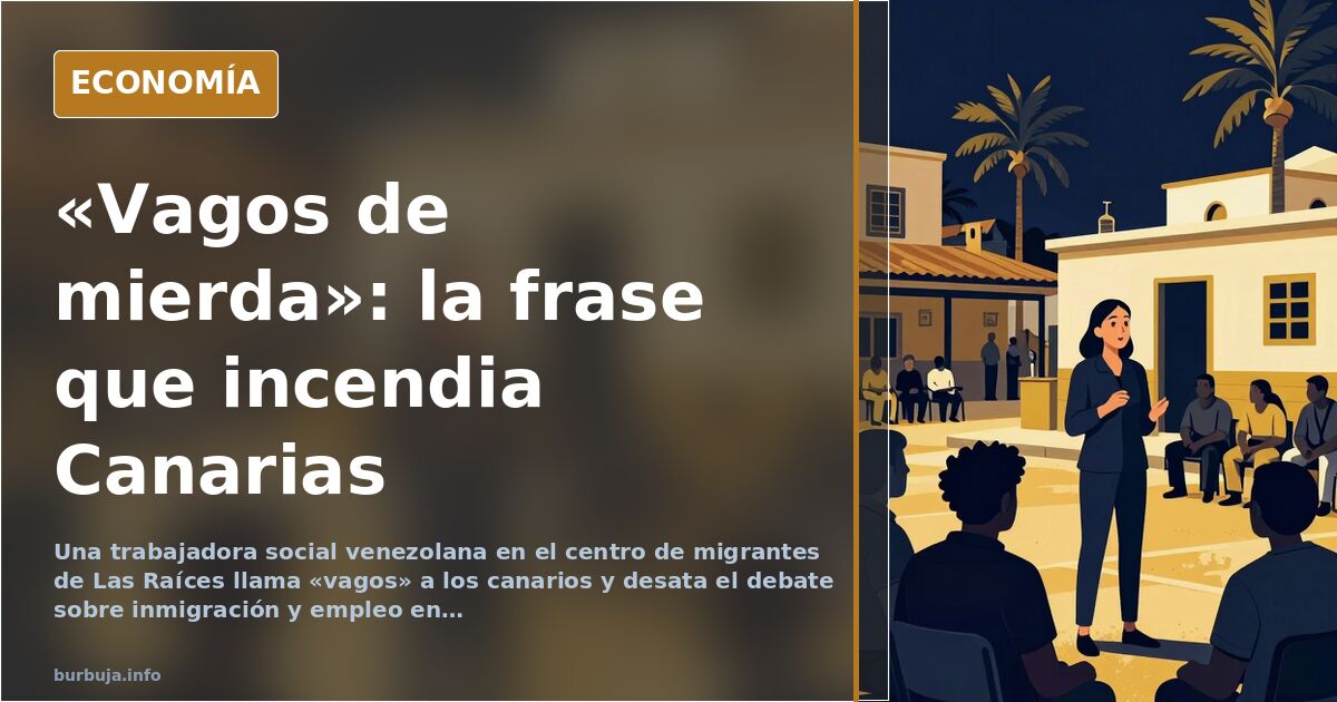 Una trabajadora social llama «vagos» a los canarios y desata la polémica