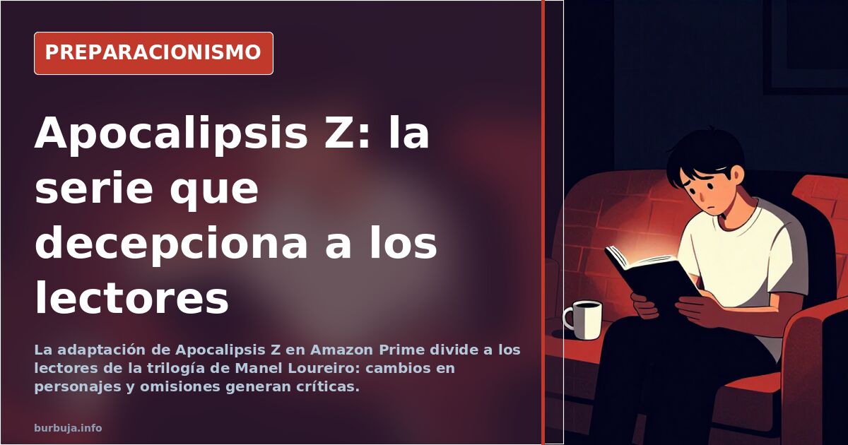 Portada de la serie Apocalipsis Z en Amazon Prime con el protagonista y un gato