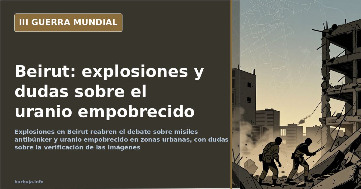 Beirut: debate sobre misiles antibúnker y uranio