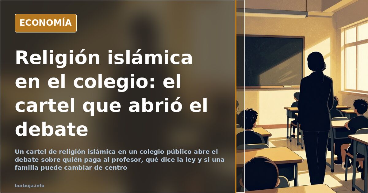 Debate por un cartel de religión islámica en un colegio público