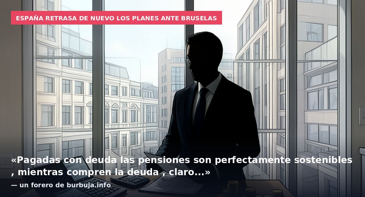 España retrasa de nuevo los planes ante Bruselas: «Pagadas con deuda las pensiones son perfectamente sostenibles , mientras compren la deuda , claro...» — un forero de burbuja.info