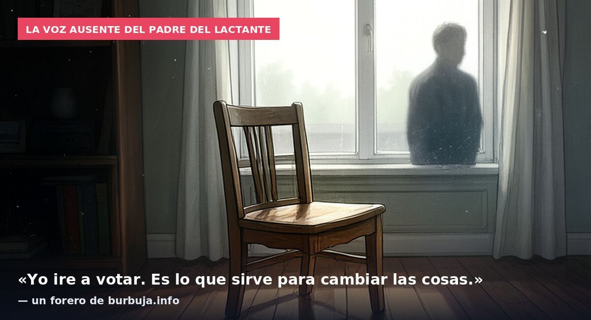 La voz ausente del padre del lactante: «Yo ire a votar. Es lo que sirve para cambiar las cosas.» — un forero de burbuja.info