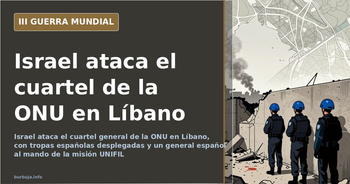 Ataque israelí al cuartel de la ONU con tropas españolas en Líbano