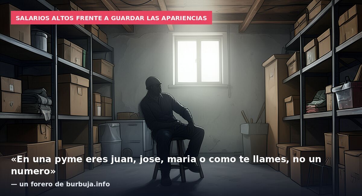 Salarios altos frente a guardar las apariencias: «En una pyme eres juan, jose, maria o como te llames, no un numero» — un forero de burbuja.info