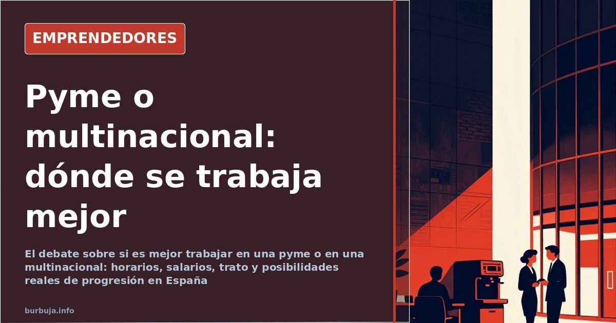 Trabajadores en una pequeña empresa española comparados con empleados de una multinacional