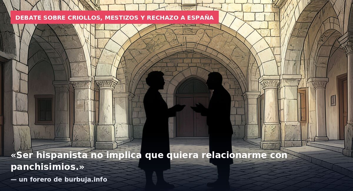 Debate sobre criollos, mestizos y rechazo a España: «Ser hispanista no implica que quiera relacionarme con panchisimios.» — un forero de burbuja.info