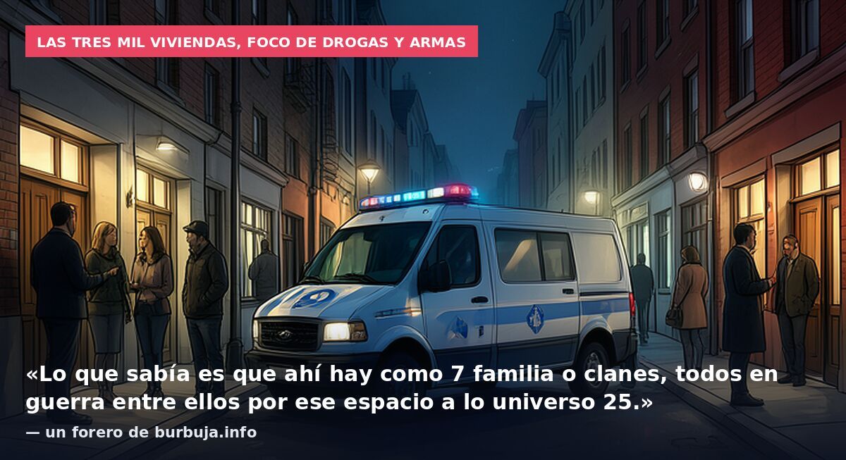 Las Tres Mil Viviendas, foco de drogas y armas: «Lo que sabía es que ahí hay como 7 familia o clanes, todos en guerra entre ellos por ese espacio a lo universo 25.» — un forero de burbuja.info
