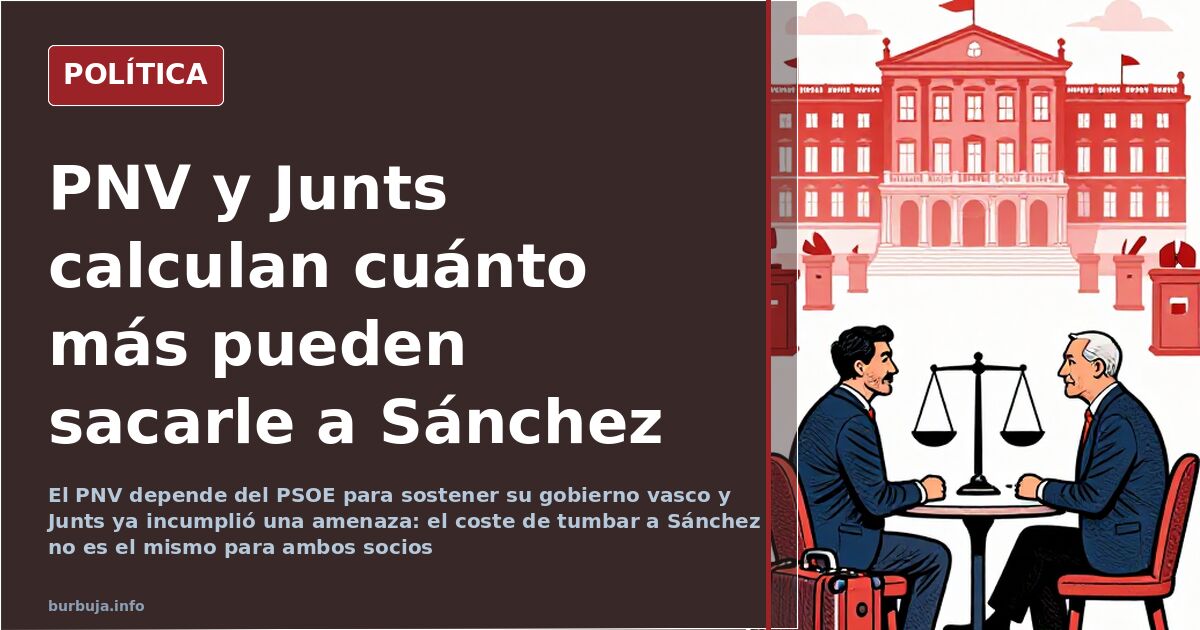 PNV or Junts: Who Backs Sánchez and at What Cost