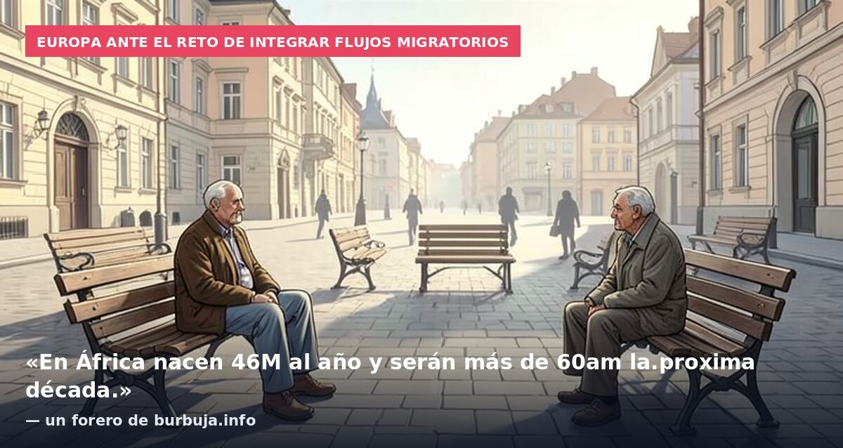Europa ante el reto de integrar flujos migratorios: «En África nacen 46M al año y serán más de 60am la.proxima década.» — un forero de burbuja.info