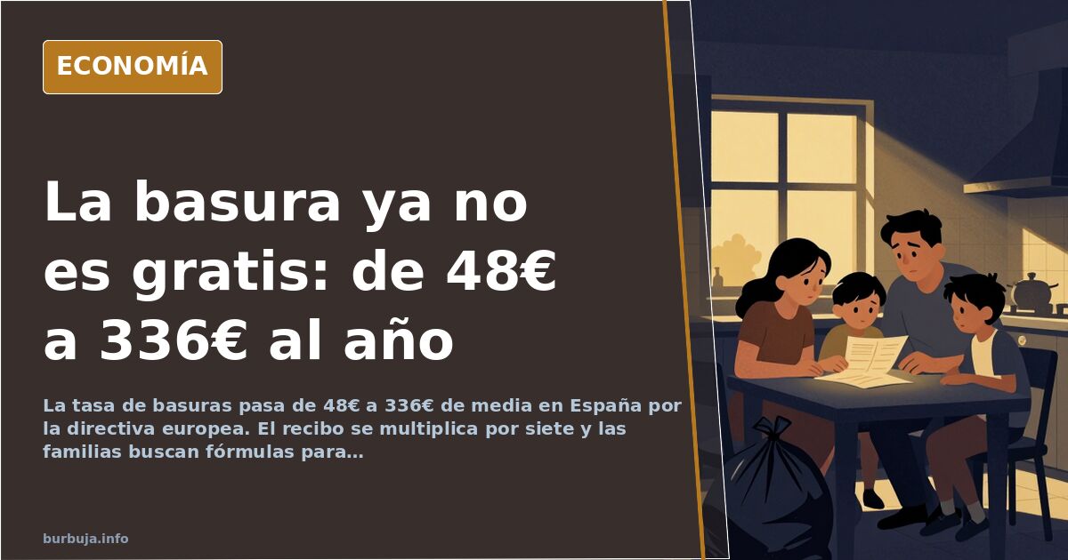 La tasa de basuras se multiplica por siete: de 48€ a 336€