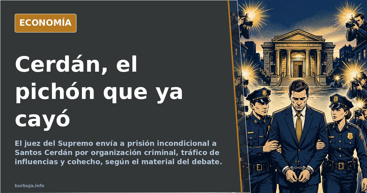 Santos Cerdán, enviado a prisión por corrupción