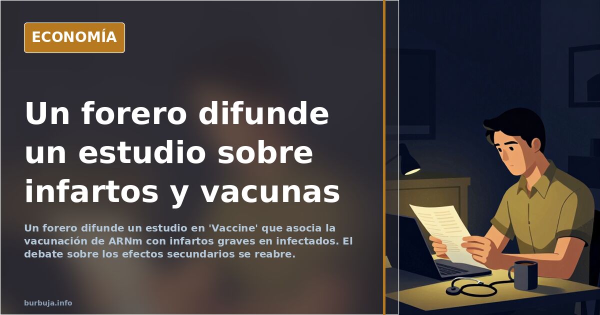 Ilustración editorial de un corazón humano con líneas de datos y gráficos superpuestos en tonos azul marino y dorado