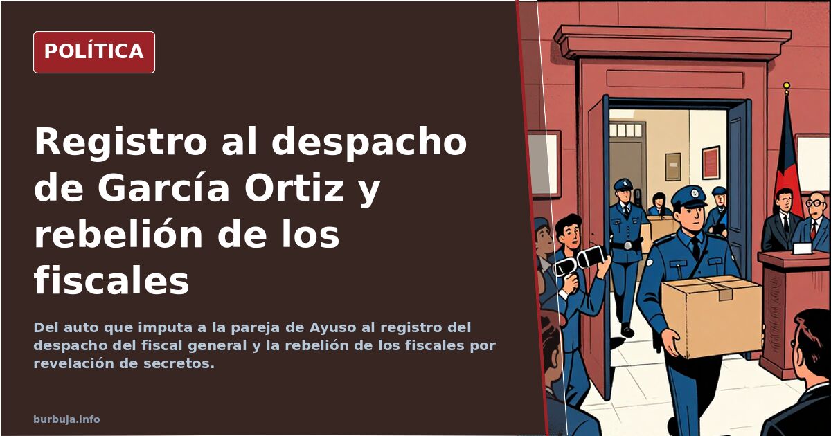 Registro al despacho de García Ortiz y rebelión de los fiscales