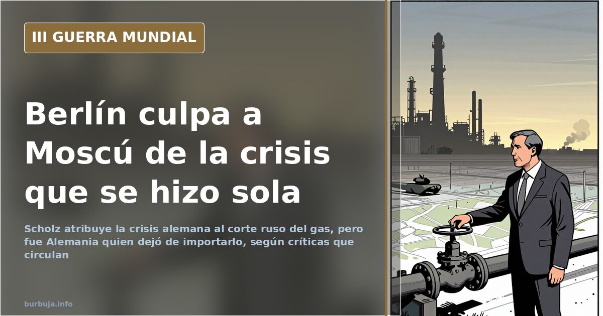 Alemania culpa a Rusia de su crisis energética
