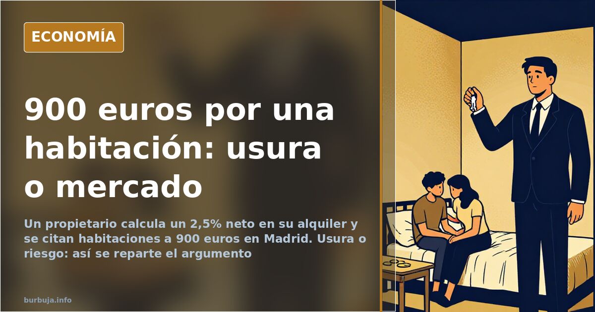 Edificio de viviendas con cartel de alquiler y una calculadora sobre la mesa con el desglose de gastos del propietario