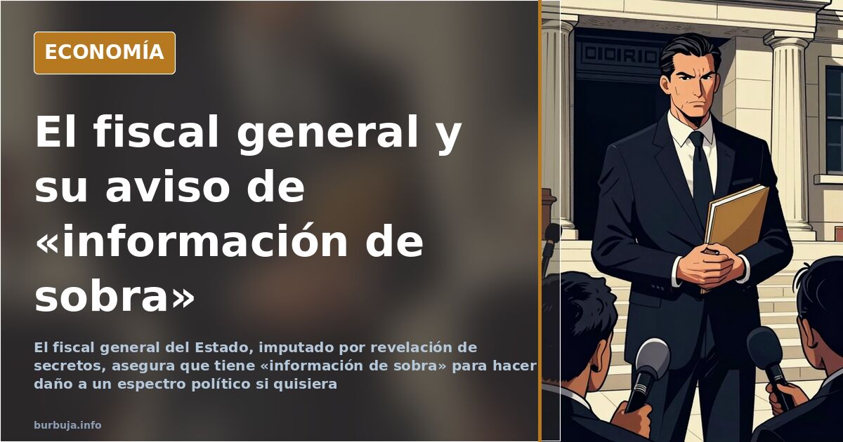 El fiscal general avisa: «tengo información de sobra»