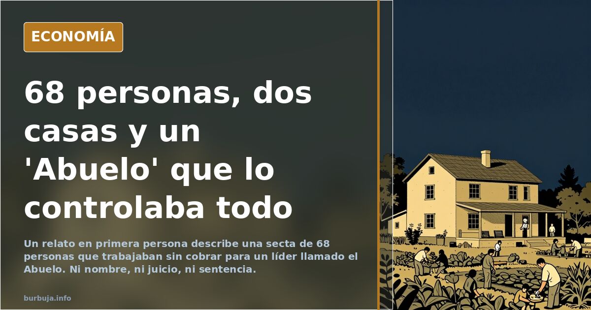 Un relato en primera persona describe una secta de 68 personas