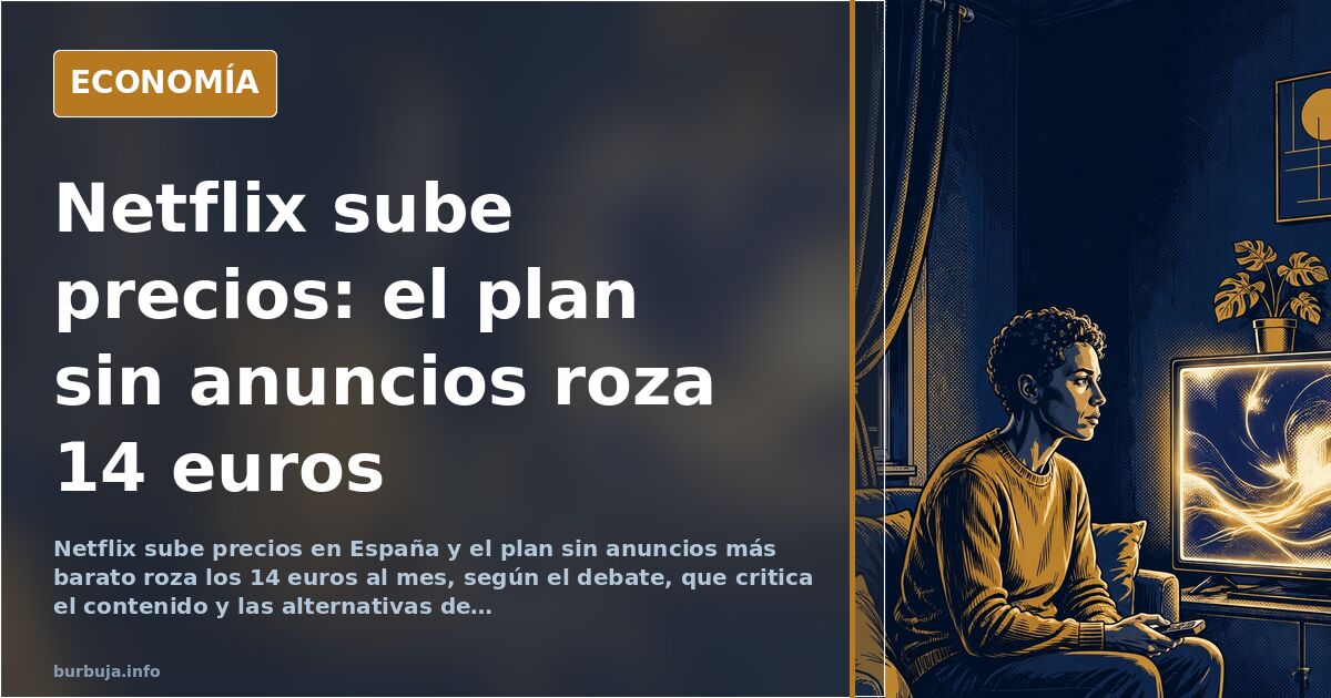Netflix sube precios en España y el plan sin anuncios roza 14 euros