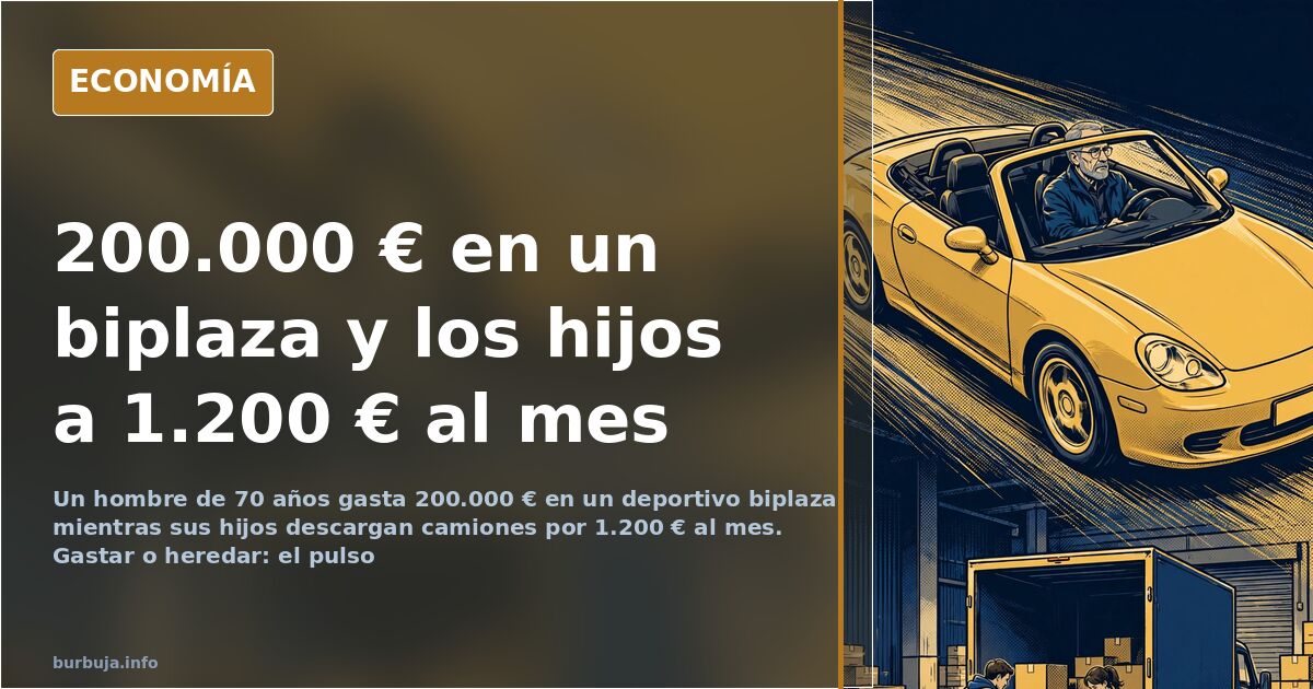 Gasta 200.000 € en un biplaza con hijos a 1.200 € al mes