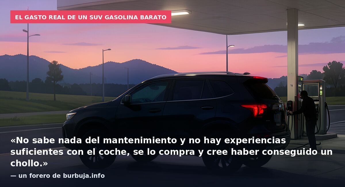 El gasto real de un SUV gasolina barato: «No sabe nada del mantenimiento y no hay experiencias suficientes con el coche, se lo compra y cree haber conseguido un chollo.» — un forero de burbuja.info