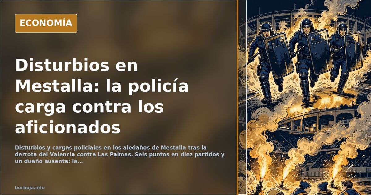 Disturbios en Valencia tras la derrota del equipo: policía y aficionados