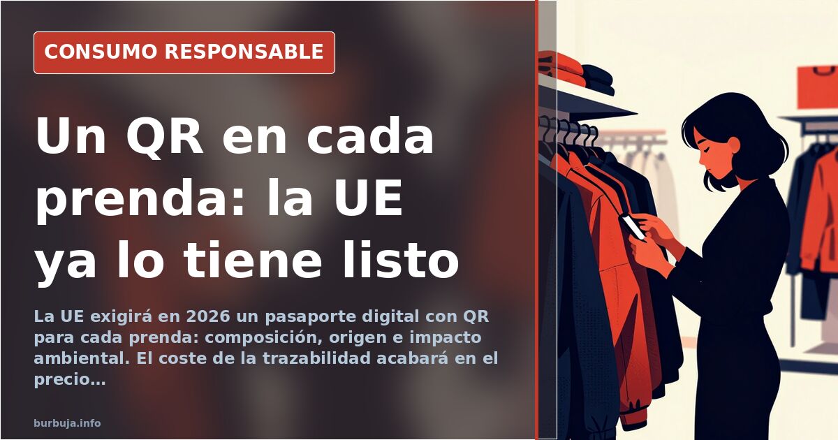 La UE exigirá un pasaporte digital con QR para toda la ropa en 2026
