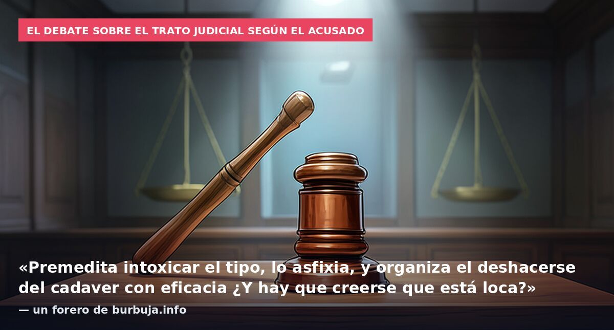 El debate sobre el trato judicial según el acusado: «Premedita intoxicar el tipo, lo asfixia, y organiza el deshacerse del cadaver con eficacia ¿Y hay que creerse que está loca?» — un forero de burbuja.info