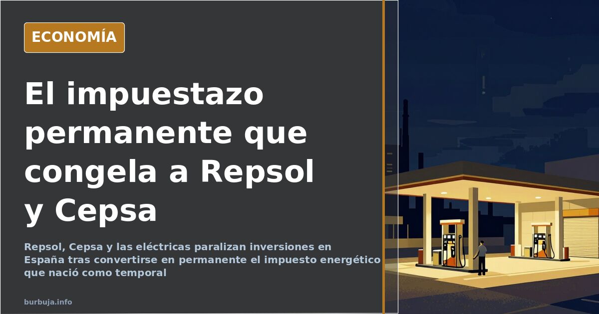 Repsol, Cepsa y eléctricas frenan sus inversiones por el impuestazo