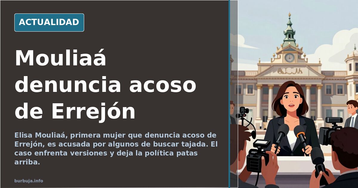 Elisa Mouliaá en una imagen de archivo, primera mujer que denuncia acoso sexual de Errejón